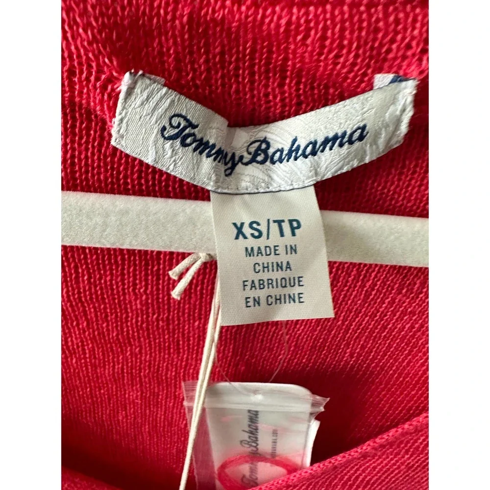 Tommy Bahama Women’s Alana Linen Side Tie V-Neck Sweater - Picture 7 of 13